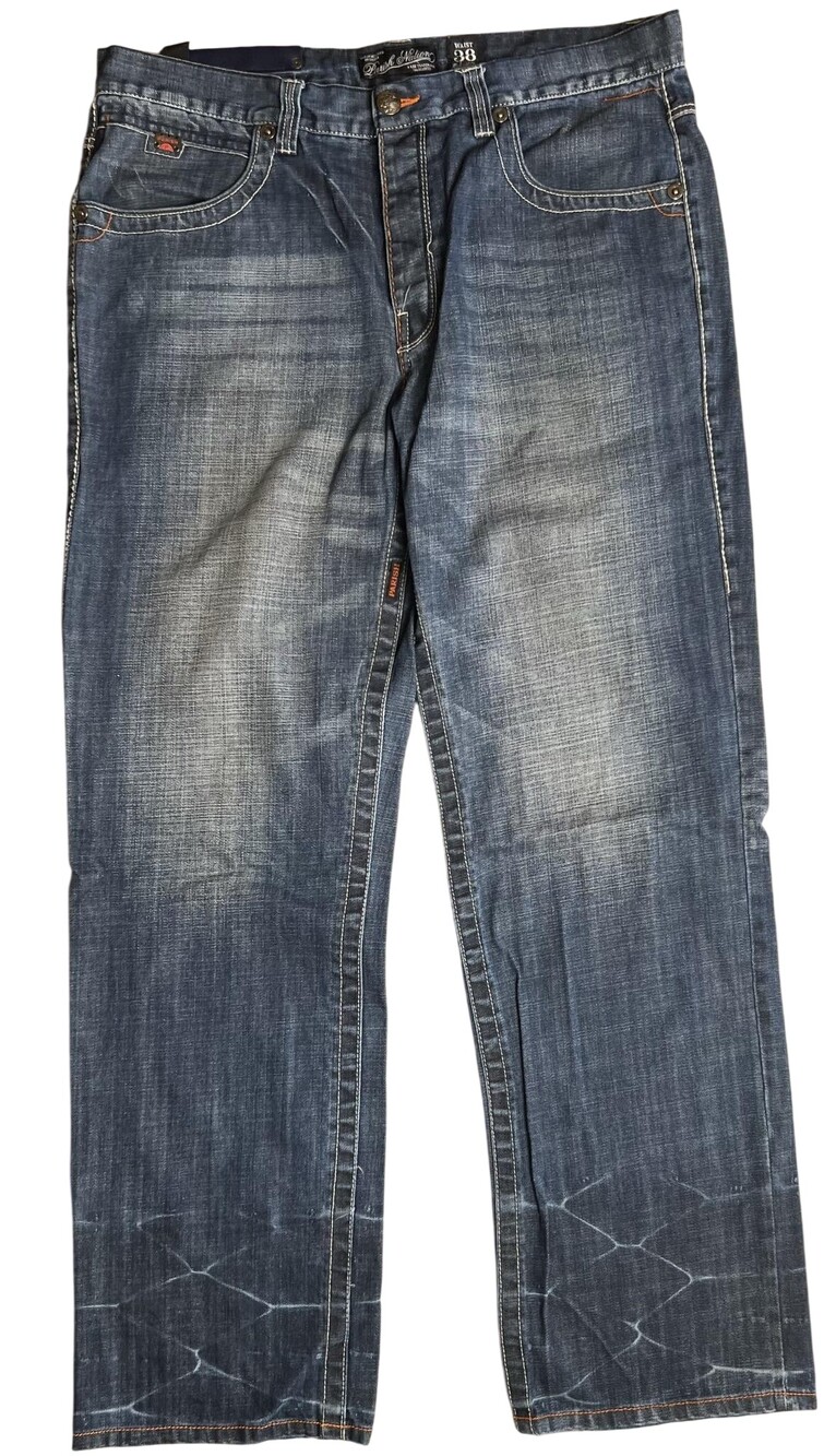 Y2K Parish Nation Pants Mens 38x34 Blue VTG Baggy Jeans Distressed